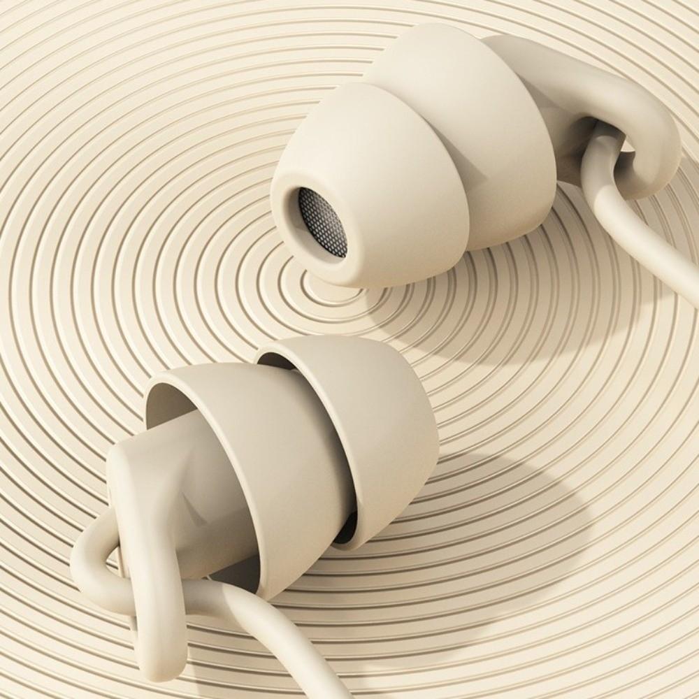 Soft Silicone Wired Headphones Noise Canceling in-Line Control Headset with Mic Type C Jack 3.5mm Earphones in-Ear Use