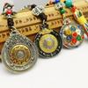 Ethnic Nine Palaces Tassel Charm: Colorful Trigrams Bag Ornament for Men & Women, Perfect Scenic Area Tourism Gift or Car Hanging Decor.