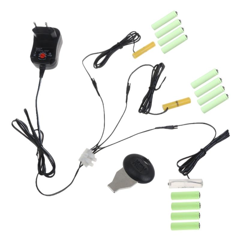 Адаптер питания AC100-240V на 3V 4.5V 6V 12V, имитатор батарей AA+2AAA для радио, рождественских светодиодных огней, игрушек, телефонов, игровых приставок, кабель 2,2 м