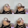 Мультяшная сумка через плечо Hello Kitty для девочек из ПУ-материала с вместительным отделением