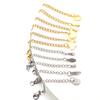 10pcs Stainless Steel Extension Chains Extended Tail Chains Lobster Clasps Connectors DIY Jewelry Making Findings Bracelet