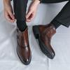 Мужские высокие ботинки Платье Формальные Ретро Коричневые Ботильоны Черные Туфли для Смокинга Свадебные Большой Размер