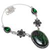 Ruby Zosite Handmade Gemstone 925 Sterling Silver Jewelry Necklace 18" C2a59