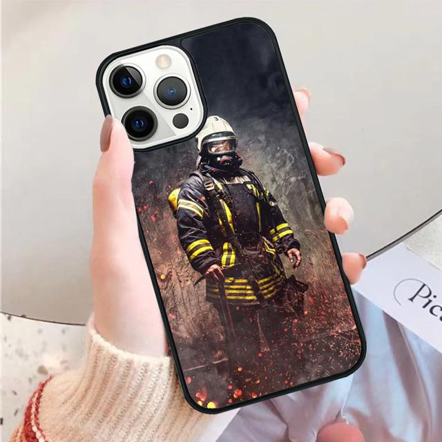 Firefighter Heroes Fireman Phone Case for iPhone 17 Air 16 15 14 12 13 PLUS 11 PRO MAX Back Fundas coque Cover Shell