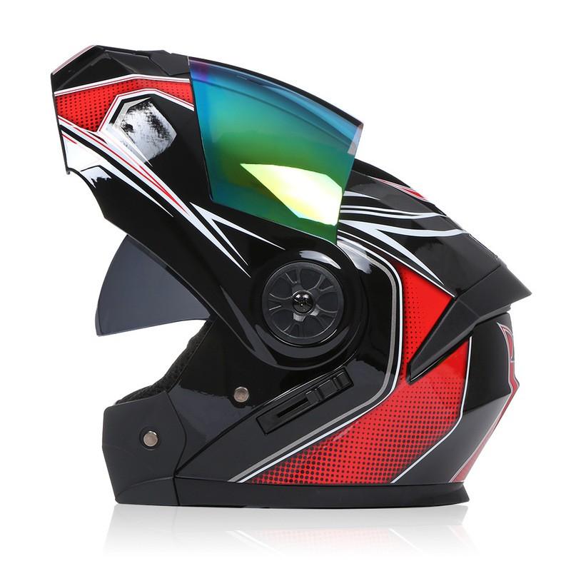 Modular Flip-Up Motorcycle Helmet With Dual Visors All-Season Riding Street Touring Commuting