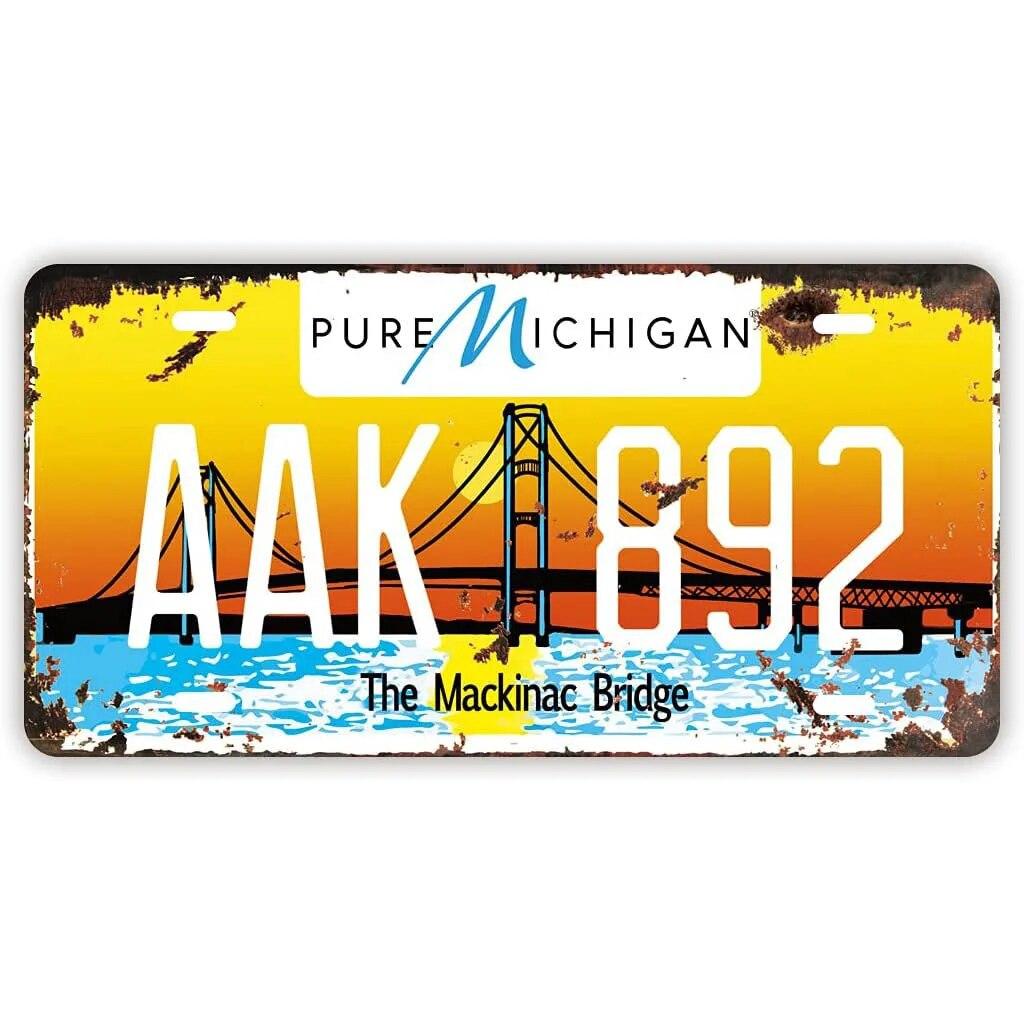 License Plate USA Retro Car Metal License Plate Novelty Wall Decoration Auto License Plate Signs Front Cover Garage Cafe Pub Bar