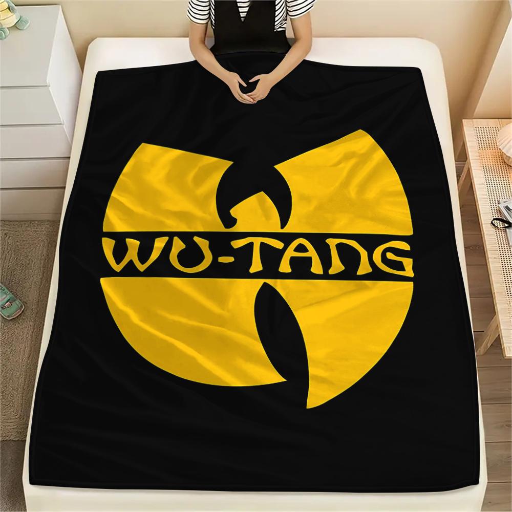 1 шт. Фланелевое одеяло с принтом Wu-Tang Clan, Высокое качество, Для всех сезонов, Декор для дома, Тепло и уют, Идеально для рождественских подарков