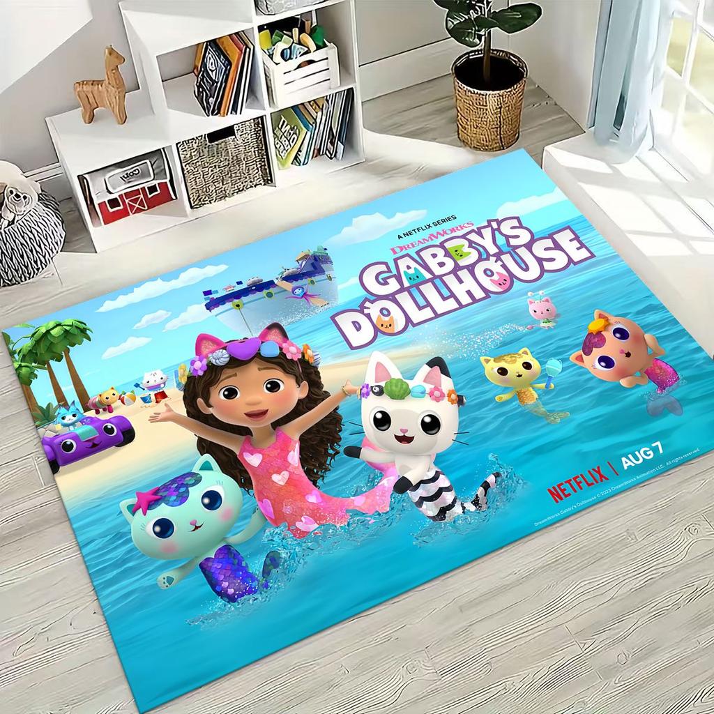 3D Мультяшная Милая Кукла Габби Дом Девочки Подарок Коврик для Спальни Гостиной Дивана Дома Придверный Коврик Декор, Большой Детский Нескользящий Напольный Коврик