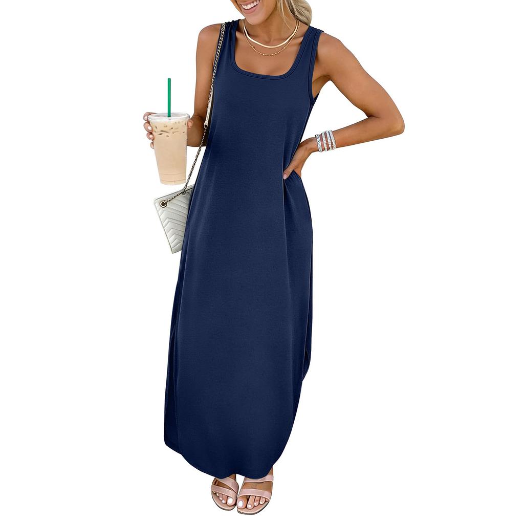 Женское модное повседневное платье свободного кроя -Цвет