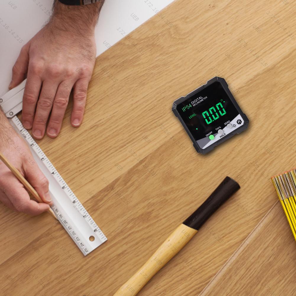 Цифровой угломер Магнитный инклинометр IP54 Водонепроницаемый Угломер для торцовочной пилы Инструмент для измерения в деревообработке