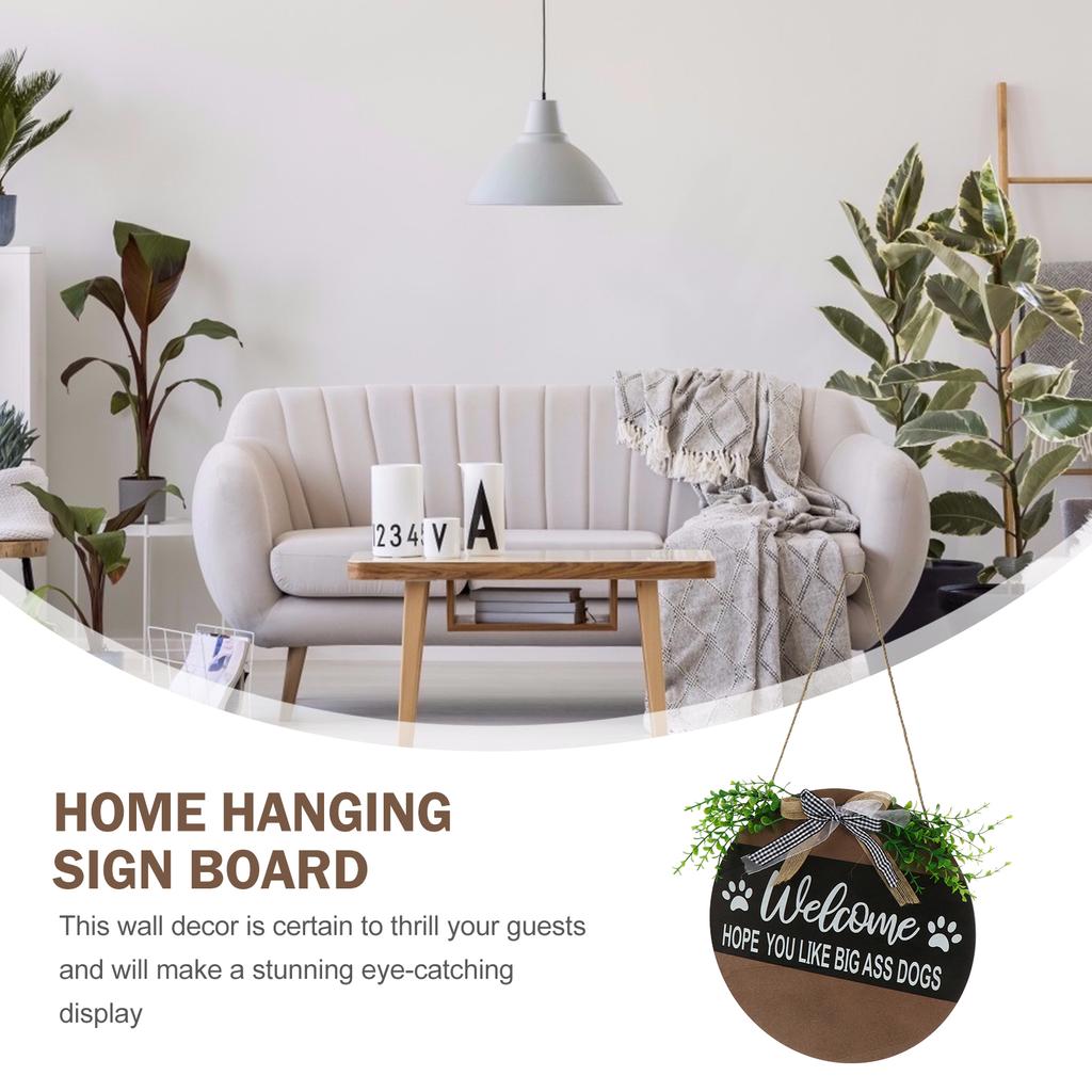 Номер дома Цветочные венки для входной двери Эмблемы Декор Круглый кулон для питомца Изящная приветственная табличка Бирка Украшение