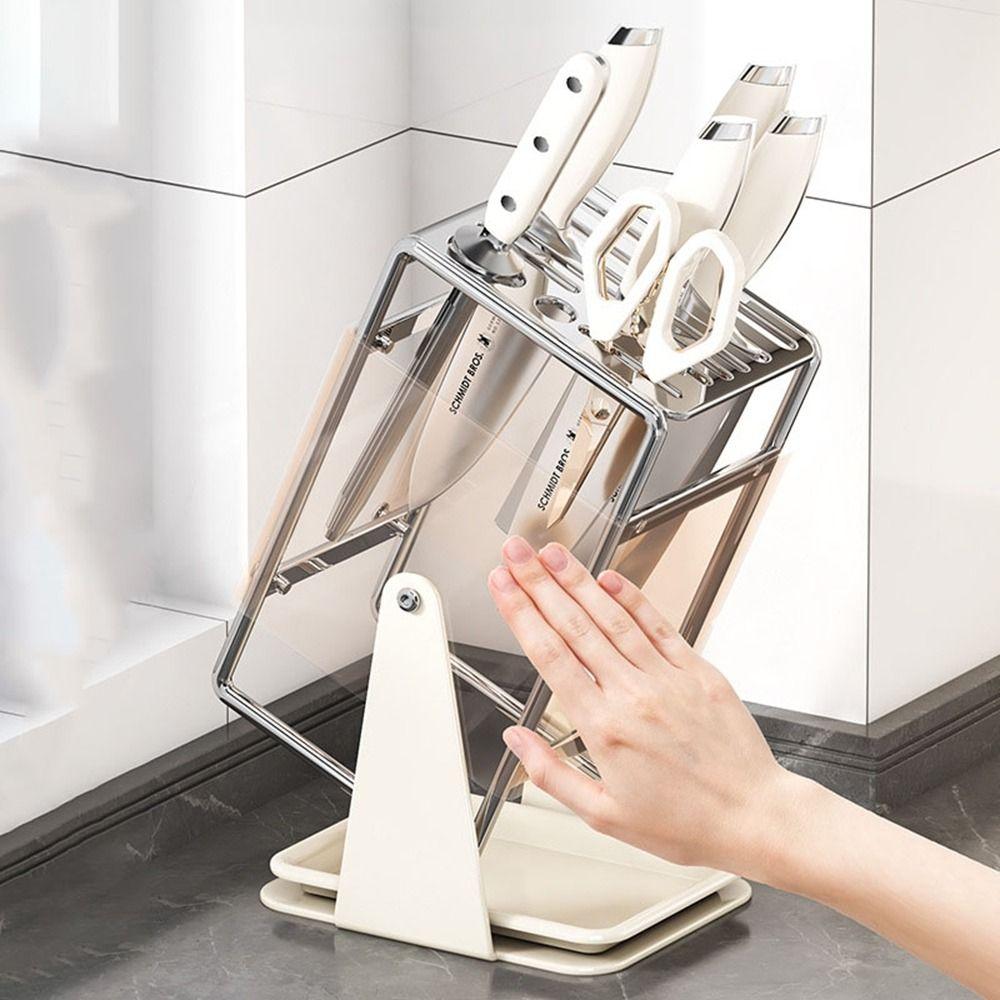 Anti-slip Stainless Steel Cutter Holder Stable Chopstick Bucket Modern Cutlery Organizer for Home