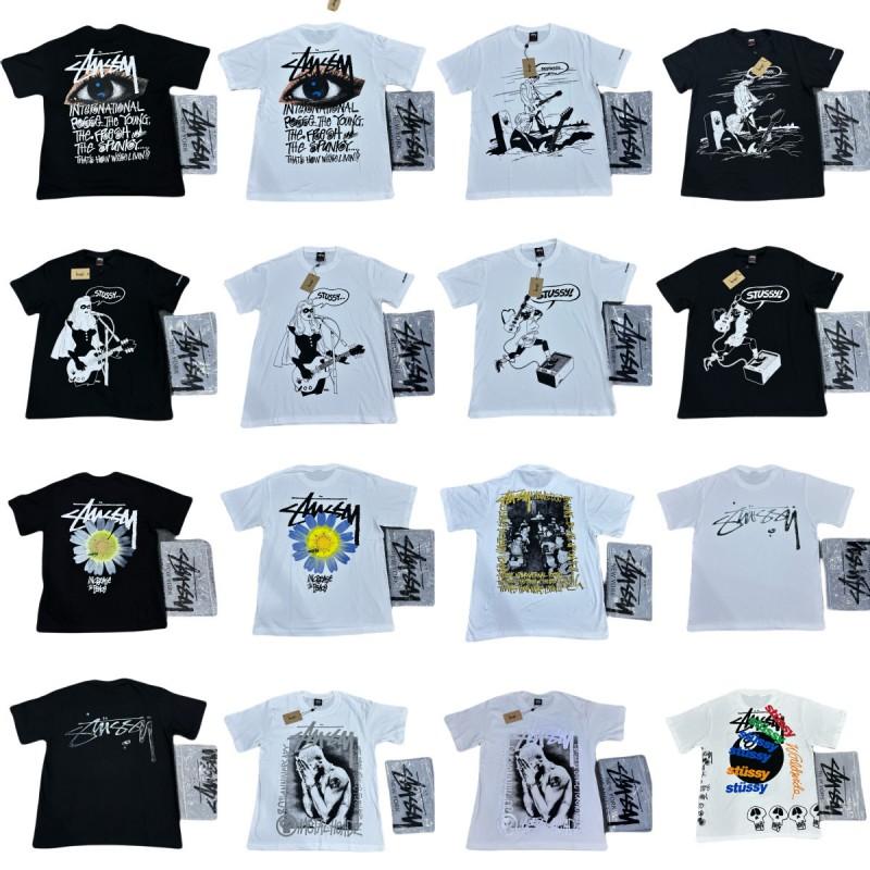 Mens Loose Fit Cotton Short Sleeve T-Shirt Heavyweight 230g Printed Tee Casual Wear