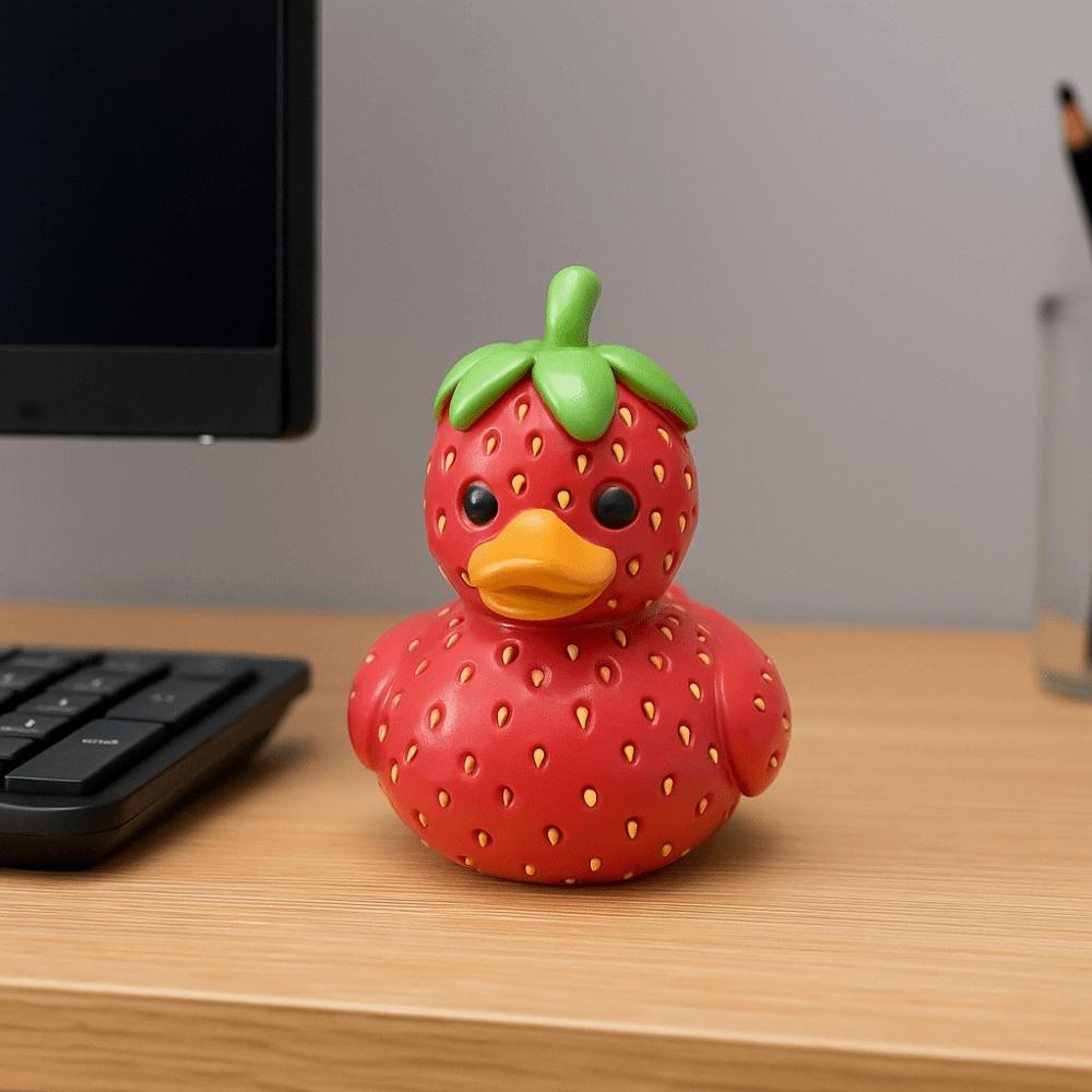 Cartoon Duck Figurine Resin Animal Sculpture Micro Landscape Miniatures Ornament Cabinet