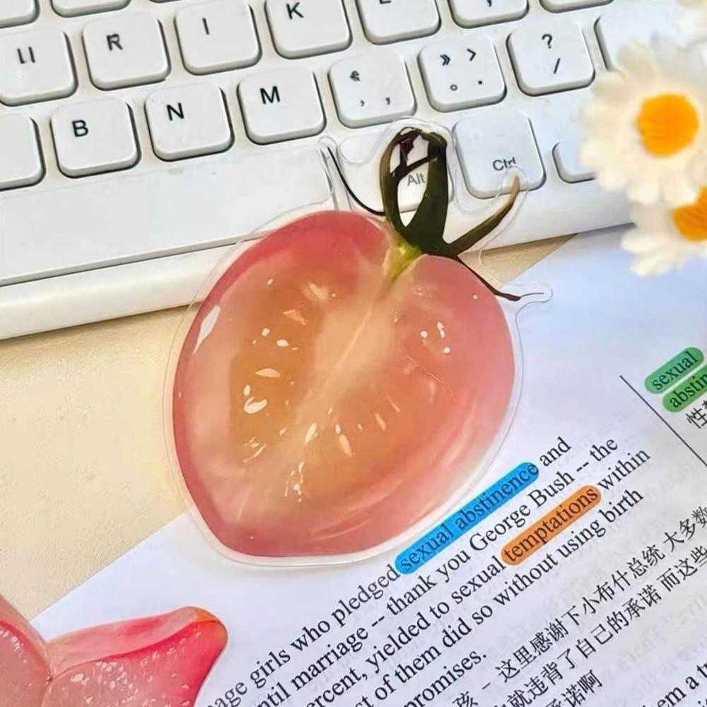 Многоцветная закладка в виде фруктового ломтика, акриловая, забавная, дизайн, держатель для страниц книги для чтения, подарок