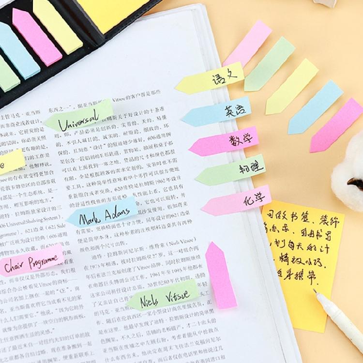 Repositionable and Writable Stick Index Tabs Book Tabs Flags Adhesive Page Markers, Colorful Stick Tabs for Notebooks