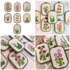 Flower Embroidery Set with Stitching Hoop Instruction Embroidery Cloth Thread and Needle Beginner Embroidery Supplies