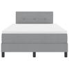 Box Spring Bed with LED Light Strips Light Gray 120 x 200 cm Fabric