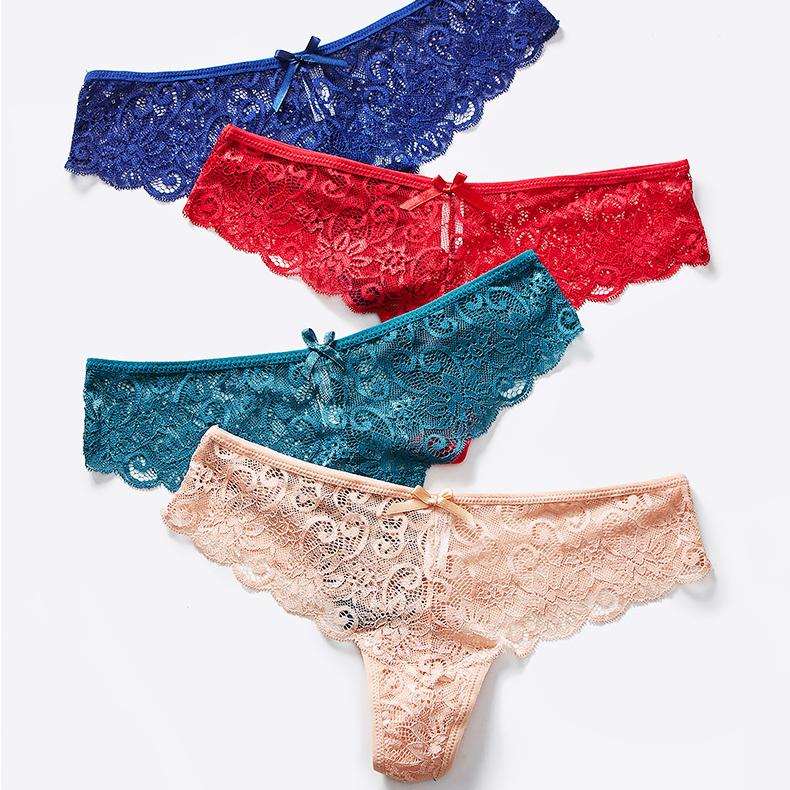 Кружевные бесшовные трусики женские с низкой талией удобные хлопковые сексуальные стринги дышащие женские треугольные нижнее белье