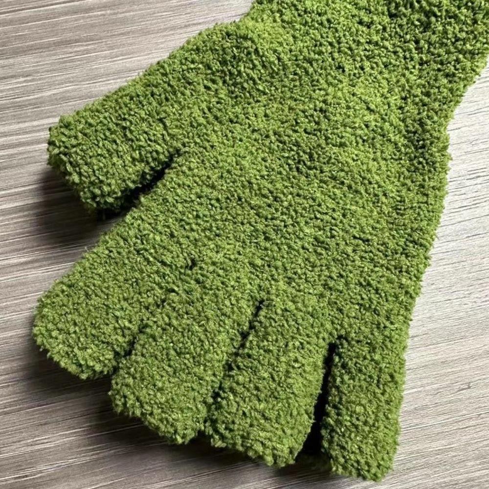 Женские Митенки для Девочек Утепленные Зимние Теплые Перчатки Защищающие от Холода Перчатки без Пальцев