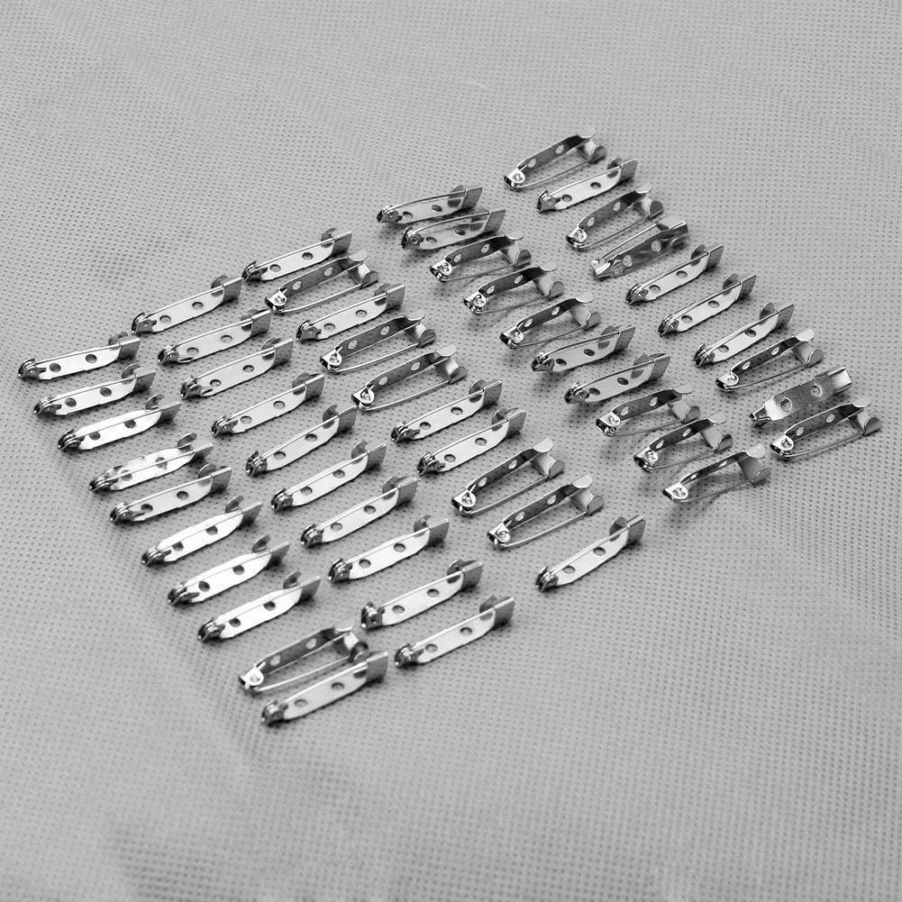 50 шт. Практичные, безопасные серебристые булавки для брошей и значков