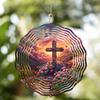 Outdoor Metal Wind Chime Sculpture Kinetic Spinner for Garden Yard Decor