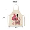 Nail Polish Lipstick Beauty Kitchen Women Apron Household Cleaning Cotton Linen Pinafore Salon Home Cooking Baking Adult BIb