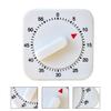 Novelty White Square 60-Minutes Mechanical Timer Reminder Counting for Kitchen
