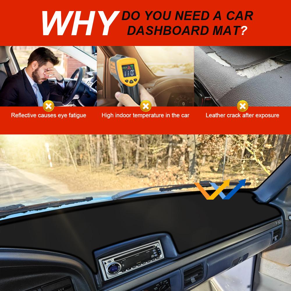 Коврик на панель приборов Dash Mat Dashmat Покрытие на приборную панель Защита от солнца Покрытие на приборную панель Ковер от УФ-лучей Для Ford F150 F250 F350 F450 F550 1992-1994 1995 1996