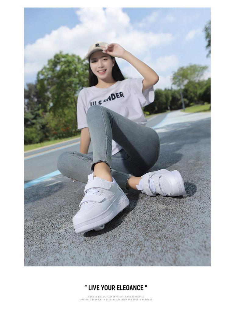 Новые модели обуви для катания на роликах: Дети и взрослые, мальчики и девочки, трансформируемые кроссовки с колесами