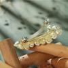 Zinc Zinc Alloy Ponytail Holder Flower Pearl Girl Spring Clip Korean Style Hairpin Women Hair Clip Headdress
