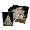 [Q4097] - Porcelain Mug 'Bug Art' (Christmas Tree) - 90x85 Mm