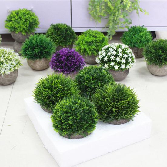 Искусственный цветок растение трава бумажная целлюлоза горшок бонсай орнамент садовый стол декор