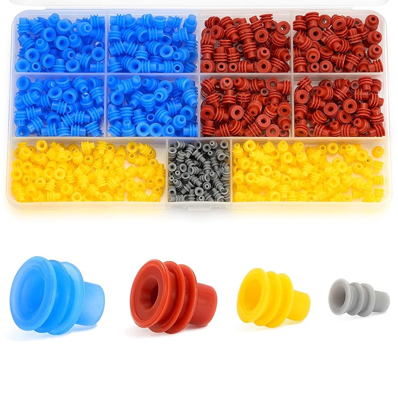 440Pcs Automotive Electrical Pin Connectors Kit 1.5/1.8/2.5/2.8Mm Pin Terminals Wire Connector P Wiring Harness Pin Kit Crimp Terminal P For 22-12