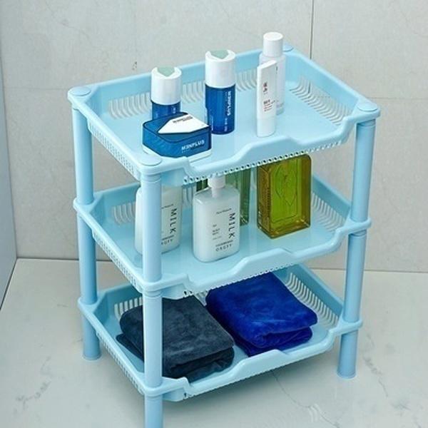 Nordic Style 3 Layers Corner Shelf Organizer Cabinet Bathroom Kitchen Sundries Plastic Storage Rack
