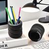 1pc Fun Tire-Shaped Pen Holder -PVC Desk Organizer, Ideal for School and Office Supplies, Painted Finish, Office Supplies