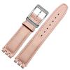 ZHUOLEI Swatch Watch Strap, 17mm/19mm, Pink, Includes 3 Spring Bars, Spring Bar Remover, and Box