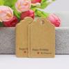 100pcs+100string 3x5cm White/kraft Paper. Thank You for Handcrafting the Label Hang Tag