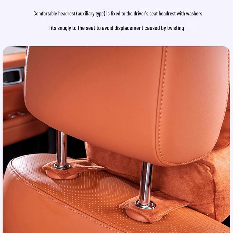Car Headrest and Backrest Pillow Set for Neck and Lumbar Support