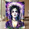 Soft Flannel Blanket Lightweight Cozy Bedroom Living Room CoverBeetlejuice Lydia Deetz