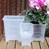 1Pc Square Mouth Meshpot Flower Pot Root Control Transparent Flower Pot For Phalaenopsis Orchid Planting With Stomata Pot