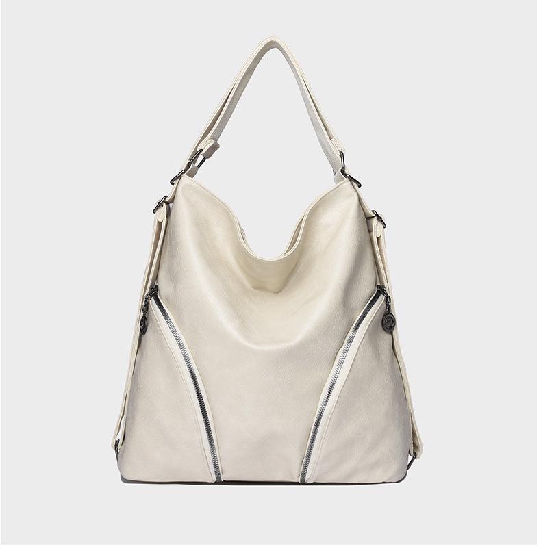 Women's Versatile Luxury Backpack: Large Capacity Textured Shoulder & Crossbody Tote Bag