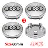 4Pcs 56mm Wheel Rim Hubcap Identity Overlay For Audi RS  B8 B9  S A3 8V A4A6 C7 C6 A5 Q3 Q5 Q7 A1 Motorsport Tuning Accessory