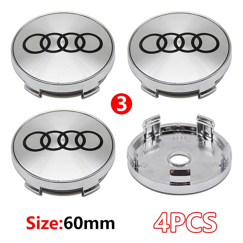 4Pcs 56mm Wheel Rim Hubcap Identity Overlay For Audi RS B8 B9 S A3 8V A4A6 C7 C6 A5 Q3 Q5 Q7 A1 Motorsport Tuning Accessory