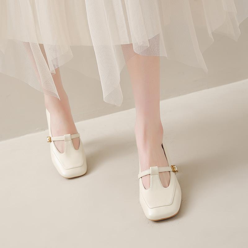 Мода 2025 Обувь Женская Ретро Женские Туфли Мэри Джейн на Высоком Каблуке с Квадратным Носком и Ремешком с Пряжкой, Туфли на Массивном Каблуке для Модного Платья, Офиса, Zapatos