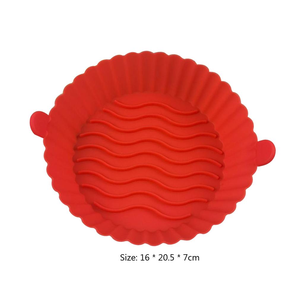 AirFryer Silicone Pot Oven Baking Tray Safe Reusable BBQ Barbecue Pad Plate Fried Pizza Basket Air Fryers Grill Pan Accessories