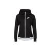 Logo Print Hooded Zip-Up Long Sleeve Jacket Women Jackets Black 930759-011