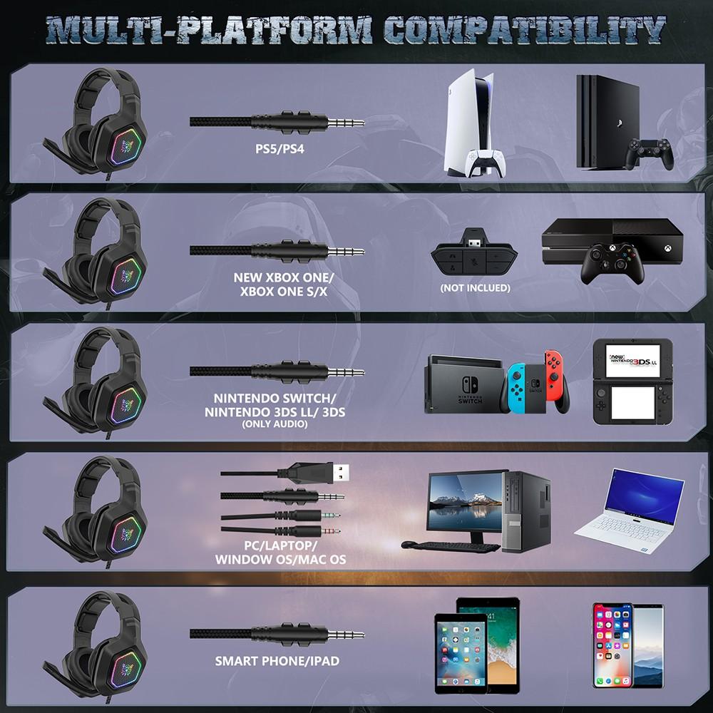 Проводные наушники ONIKUMA K10 Игровая гарнитура