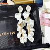Tassel Long Earrings Butterfly Flower Tassel Earrings Niche Personality Earrings Fashionable Exaggerated Earrings