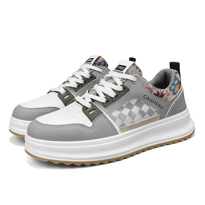 Повседневная парусиновая обувь мужская весенняя новая мужская обувь нишевая уличная универсальная на платформе с низким верхом спортивная обувь